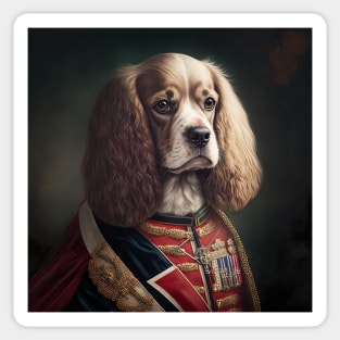 A Dog King of England Style Monarchy Sticker